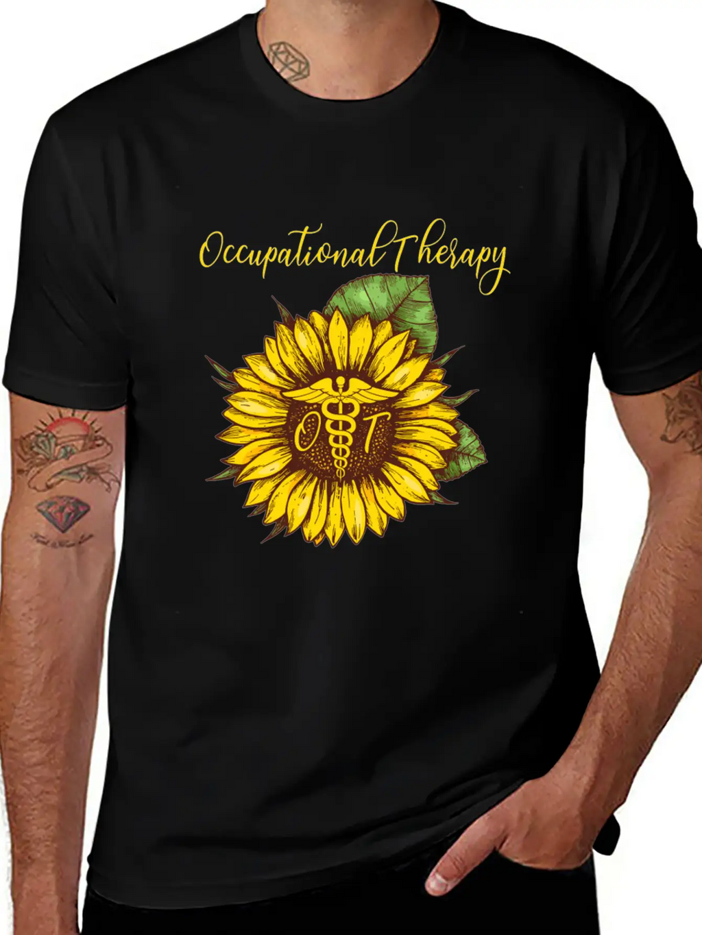 Sunflower Occupational Therapy OT For Women Classic Fit Graphic Tee For Daily Comfort – Unisex Cotton Shirt