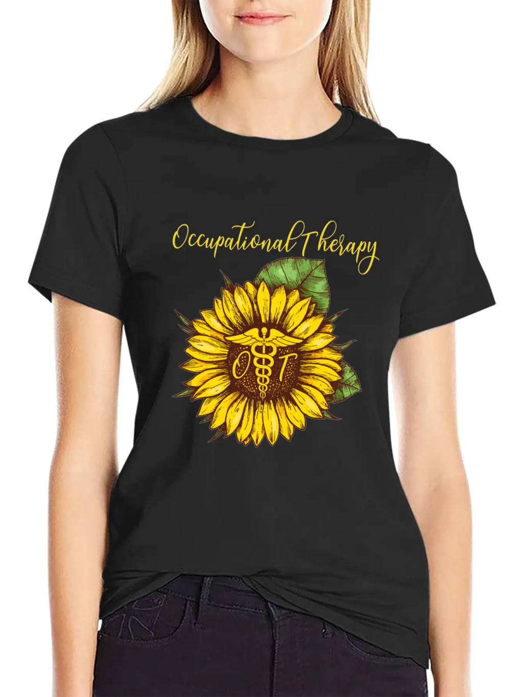 Sunflower Occupational Therapy OT For Women Classic Fit Graphic Tee For Daily Comfort – Unisex Cotton Shirt