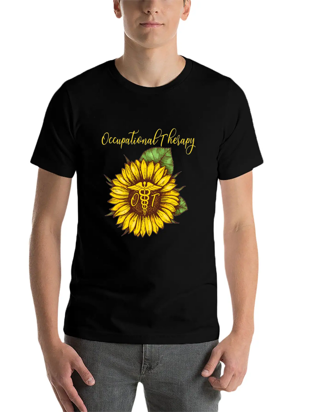 Sunflower Occupational Therapy OT For Women Classic Fit Graphic Tee For Daily Comfort – Unisex Cotton Shirt