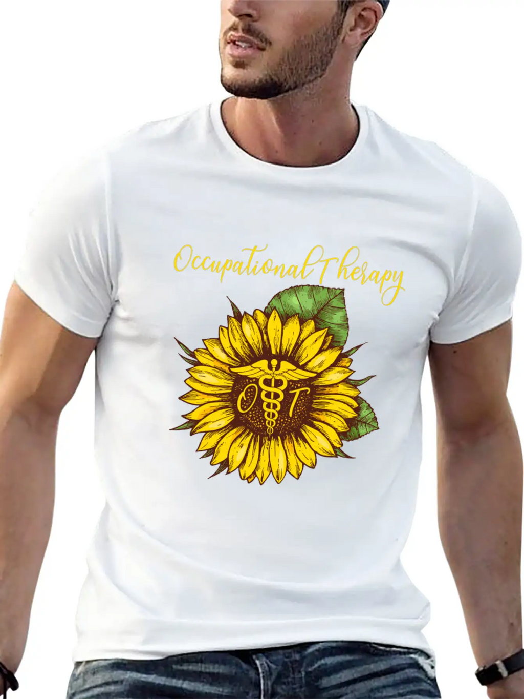 Sunflower Occupational Therapy OT For Women Classic Fit Graphic Tee For Daily Comfort – Unisex Cotton Shirt