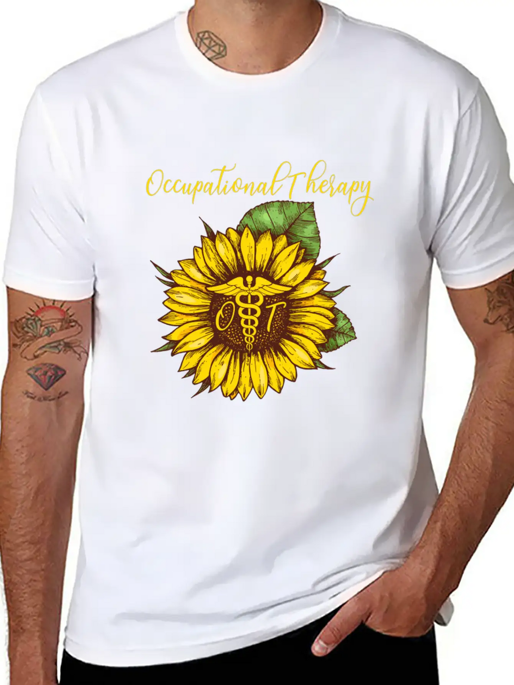 Sunflower Occupational Therapy OT For Women Classic Fit Graphic Tee For Daily Comfort – Unisex Cotton Shirt