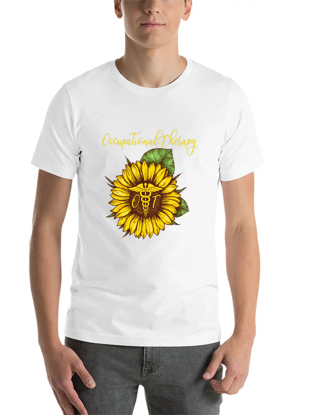 Sunflower Occupational Therapy OT For Women Classic Fit Graphic Tee For Daily Comfort – Unisex Cotton Shirt