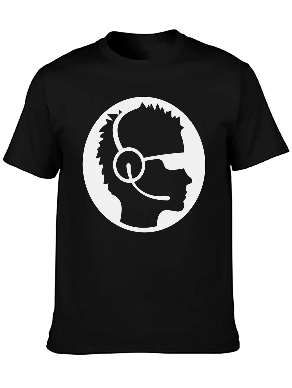 Sunglasses Cool Button Stamp Round Circle Sticker Unisex Casual T-Shirt – Clean Design For Daily Comfort