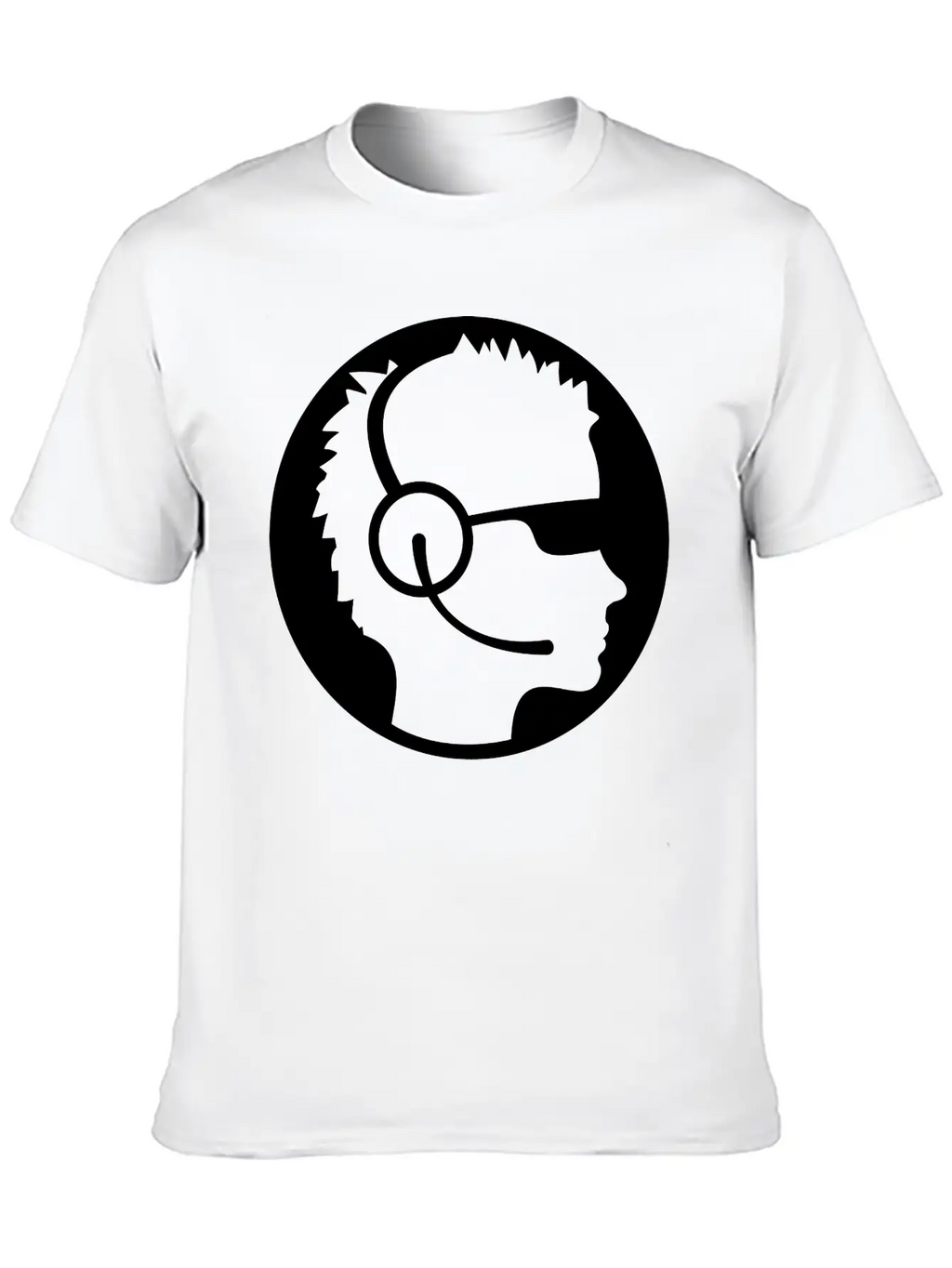 Sunglasses Cool Button Stamp Round Circle Sticker Unisex Casual T-Shirt – Clean Design For Daily Comfort