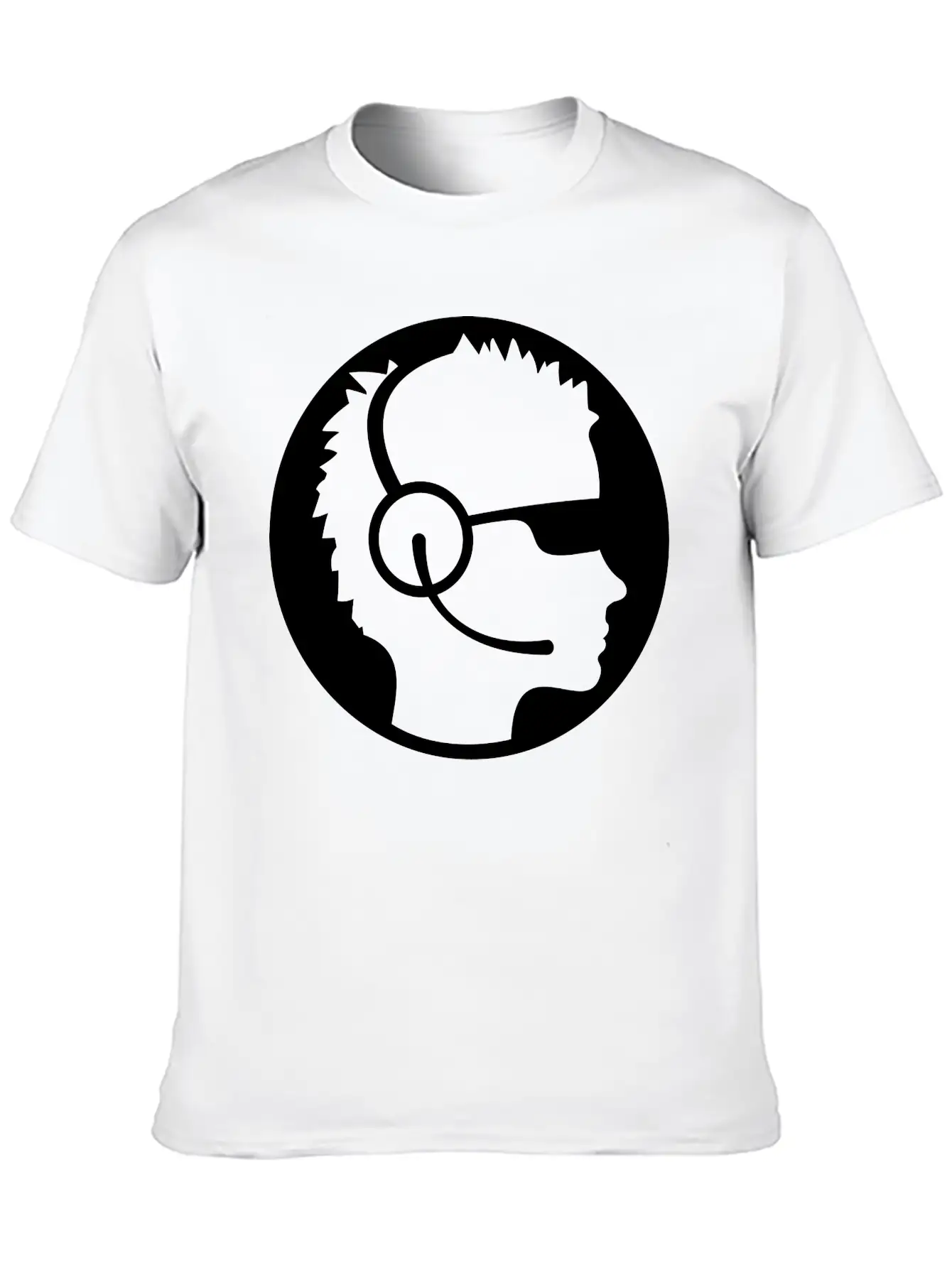 Sunglasses Cool Button Stamp Round Circle Sticker Unisex Casual T-Shirt – Clean Design For Daily Comfort