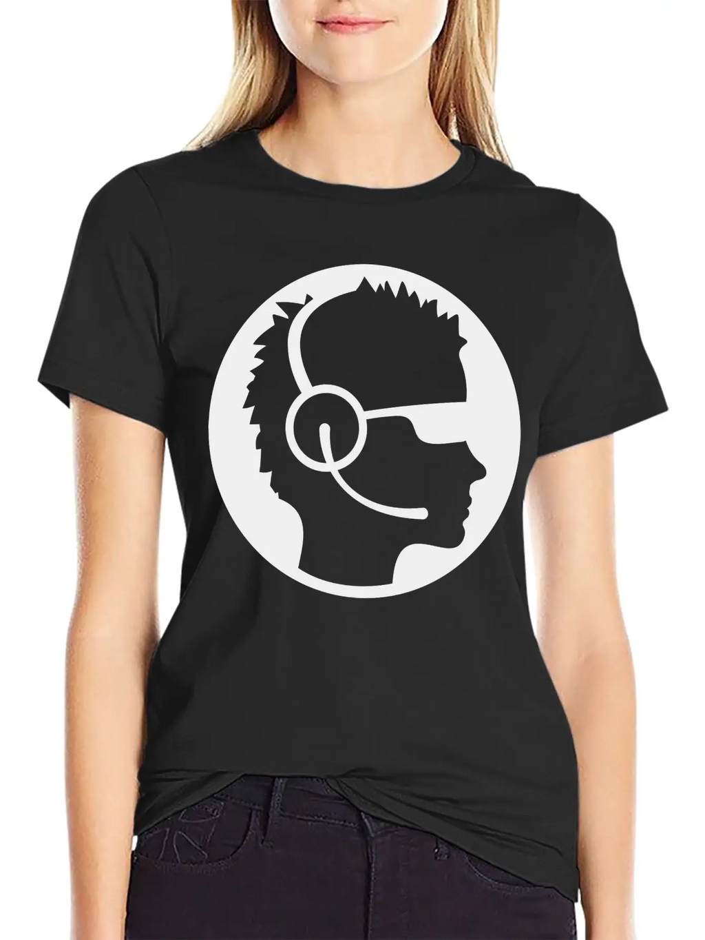 Sunglasses Cool Button Stamp Round Circle Sticker Unisex Casual T-Shirt – Clean Design For Daily Comfort