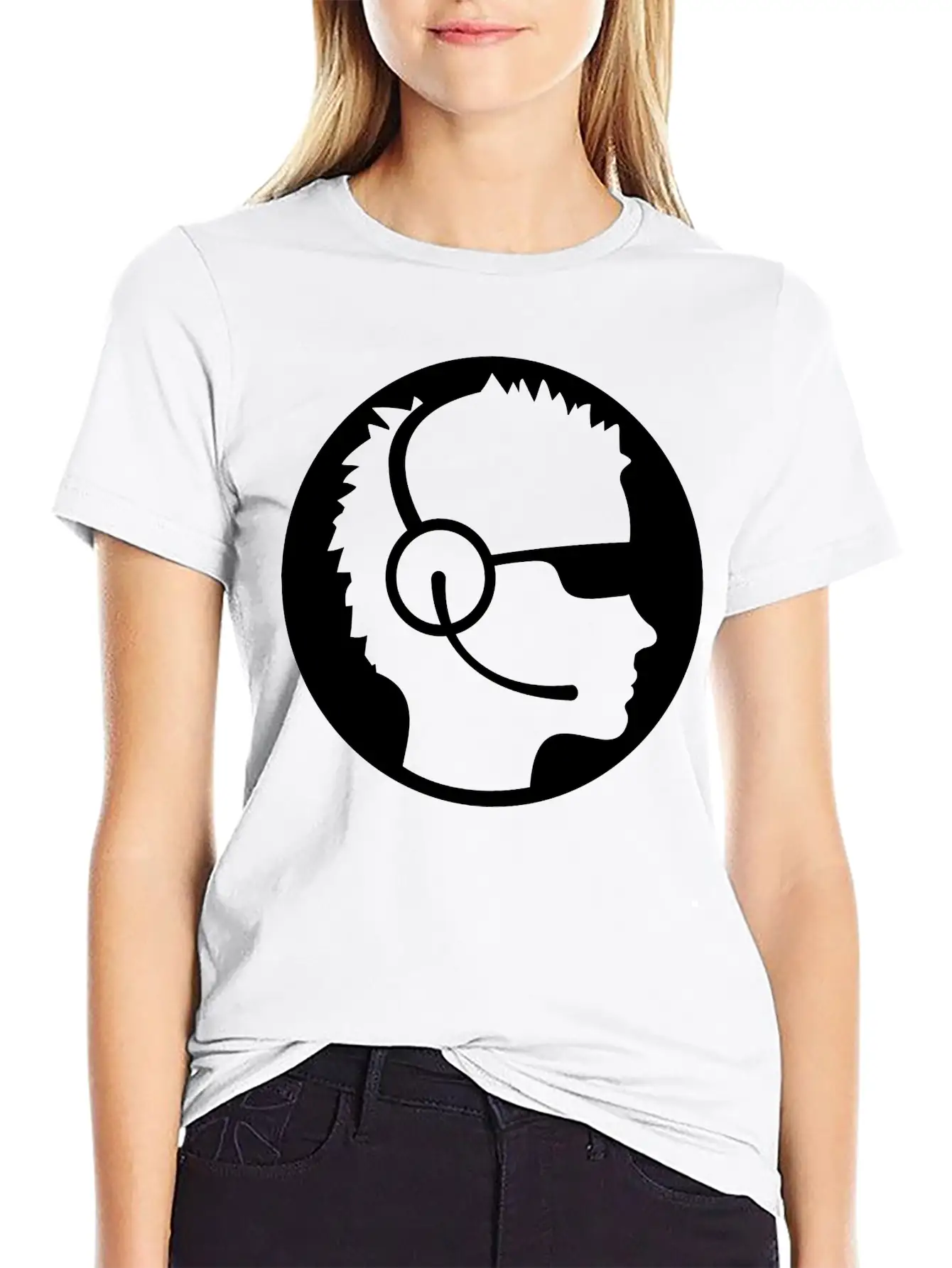 Sunglasses Cool Button Stamp Round Circle Sticker Unisex Casual T-Shirt – Clean Design For Daily Comfort