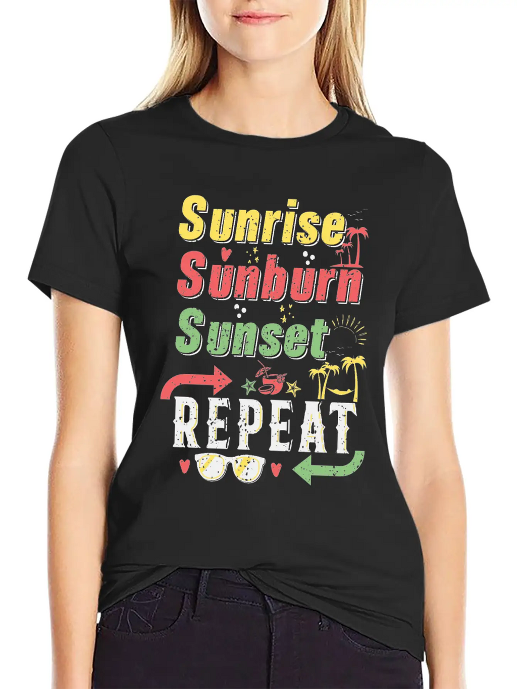 Sunrise Sunset Sunburn Repeat Stylish Everyday T-Shirt – Unisex Basic Cotton Tee