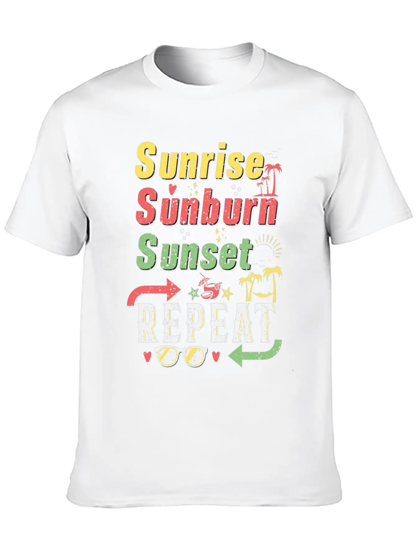Sunrise Sunset Sunburn Repeat Stylish Everyday T-Shirt – Unisex Basic Cotton Tee