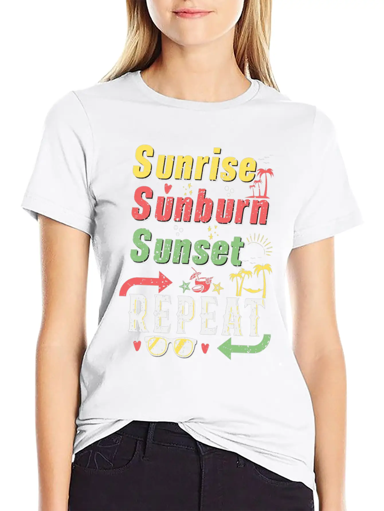 Sunrise Sunset Sunburn Repeat Stylish Everyday T-Shirt – Unisex Basic Cotton Tee