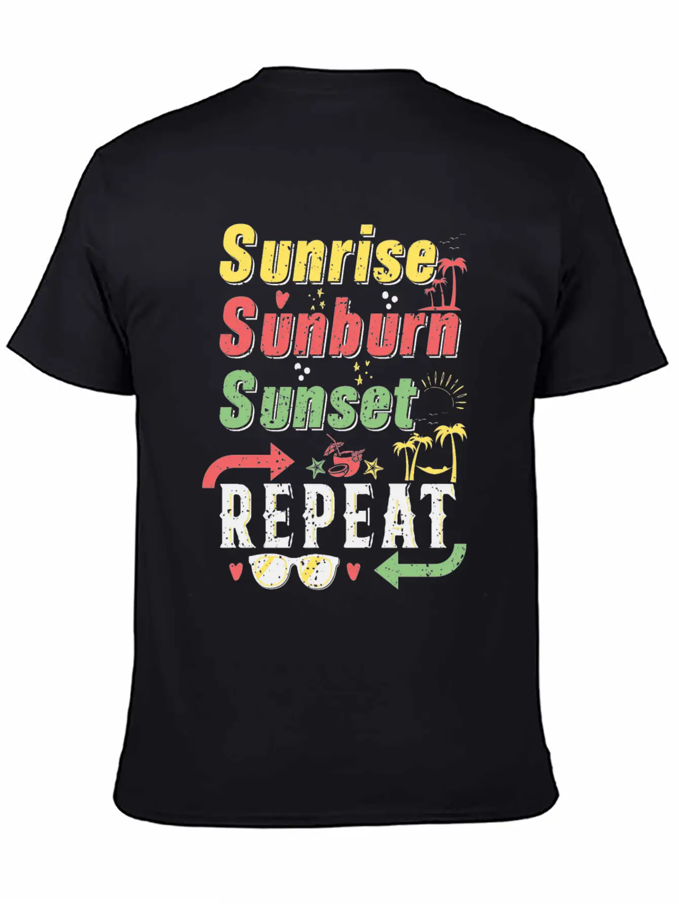 Sunrise Sunset Sunburn Repeat Stylish Everyday T-Shirt – Unisex Basic Cotton Tee