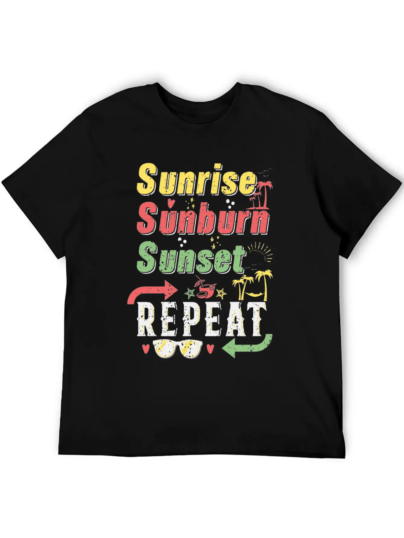 Sunrise Sunset Sunburn Repeat Stylish Everyday T-Shirt – Unisex Basic Cotton Tee