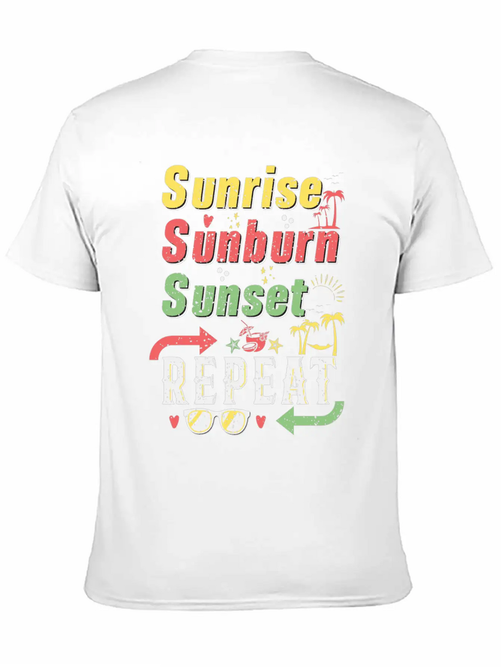 Sunrise Sunset Sunburn Repeat Stylish Everyday T-Shirt – Unisex Basic Cotton Tee
