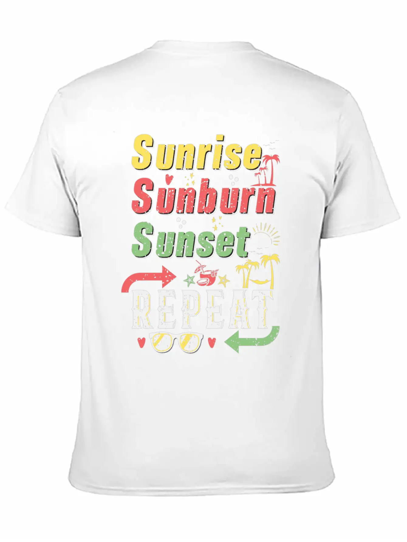 Sunrise Sunset Sunburn Repeat Stylish Everyday T-Shirt – Unisex Basic Cotton Tee