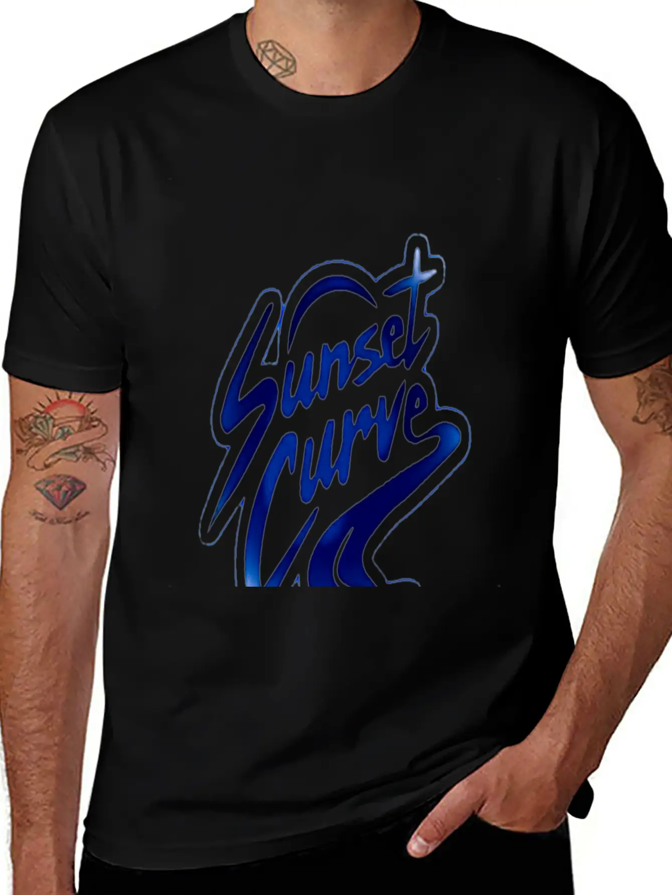 Sunset Curve Unisex Casual T-Shirt – Clean Design For Daily Comfort