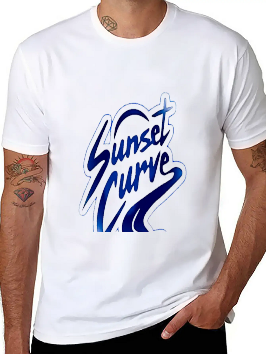 Sunset Curve Unisex Casual T-Shirt – Clean Design For Daily Comfort