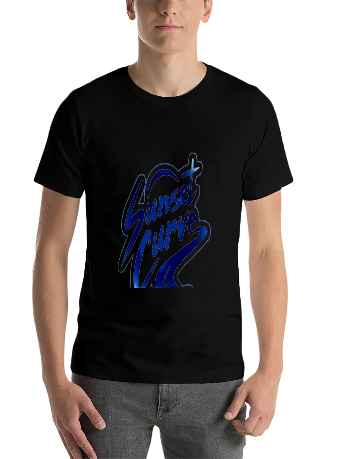 Sunset Curve Unisex Casual T-Shirt – Clean Design For Daily Comfort