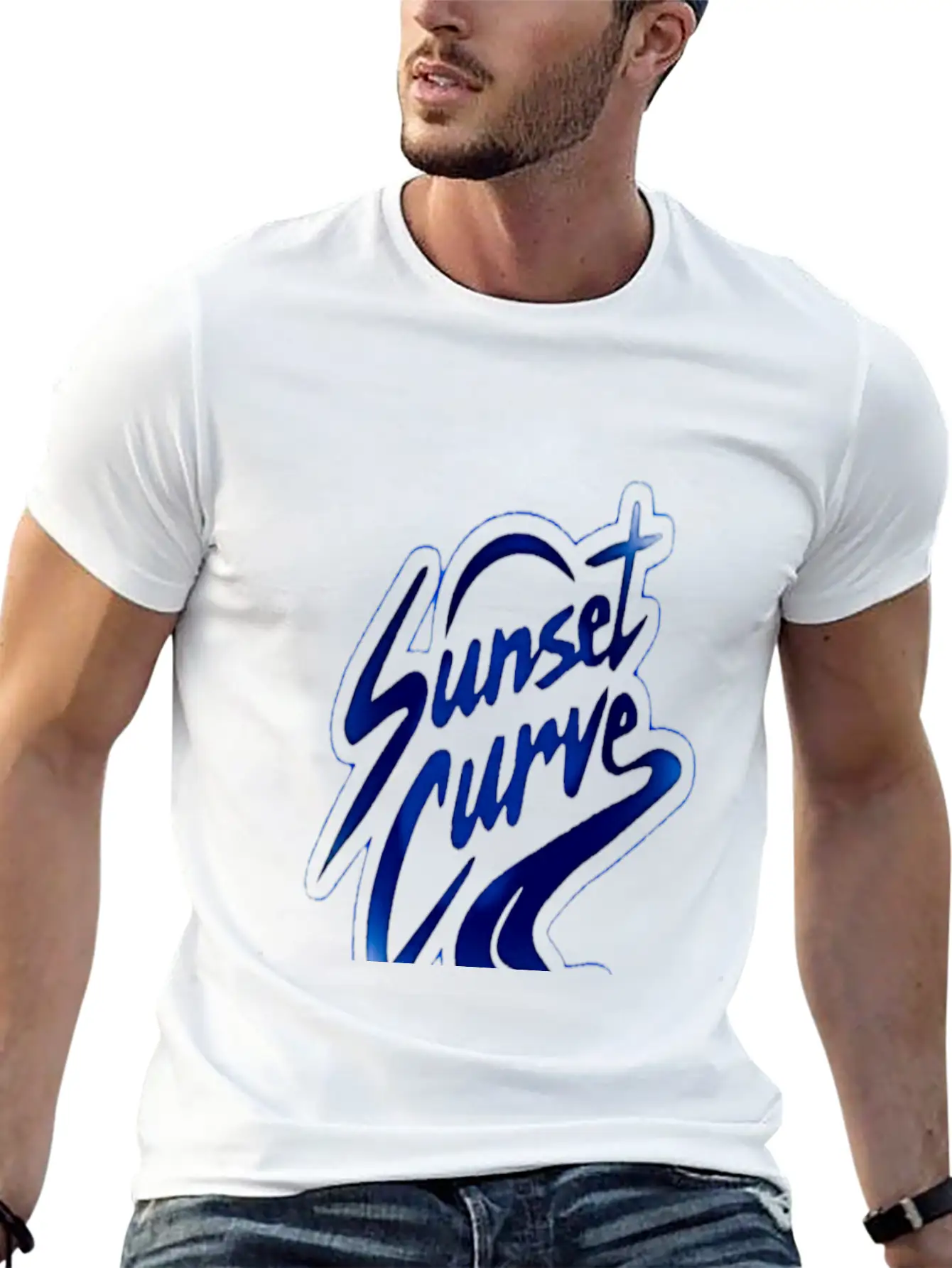Sunset Curve Unisex Casual T-Shirt – Clean Design For Daily Comfort