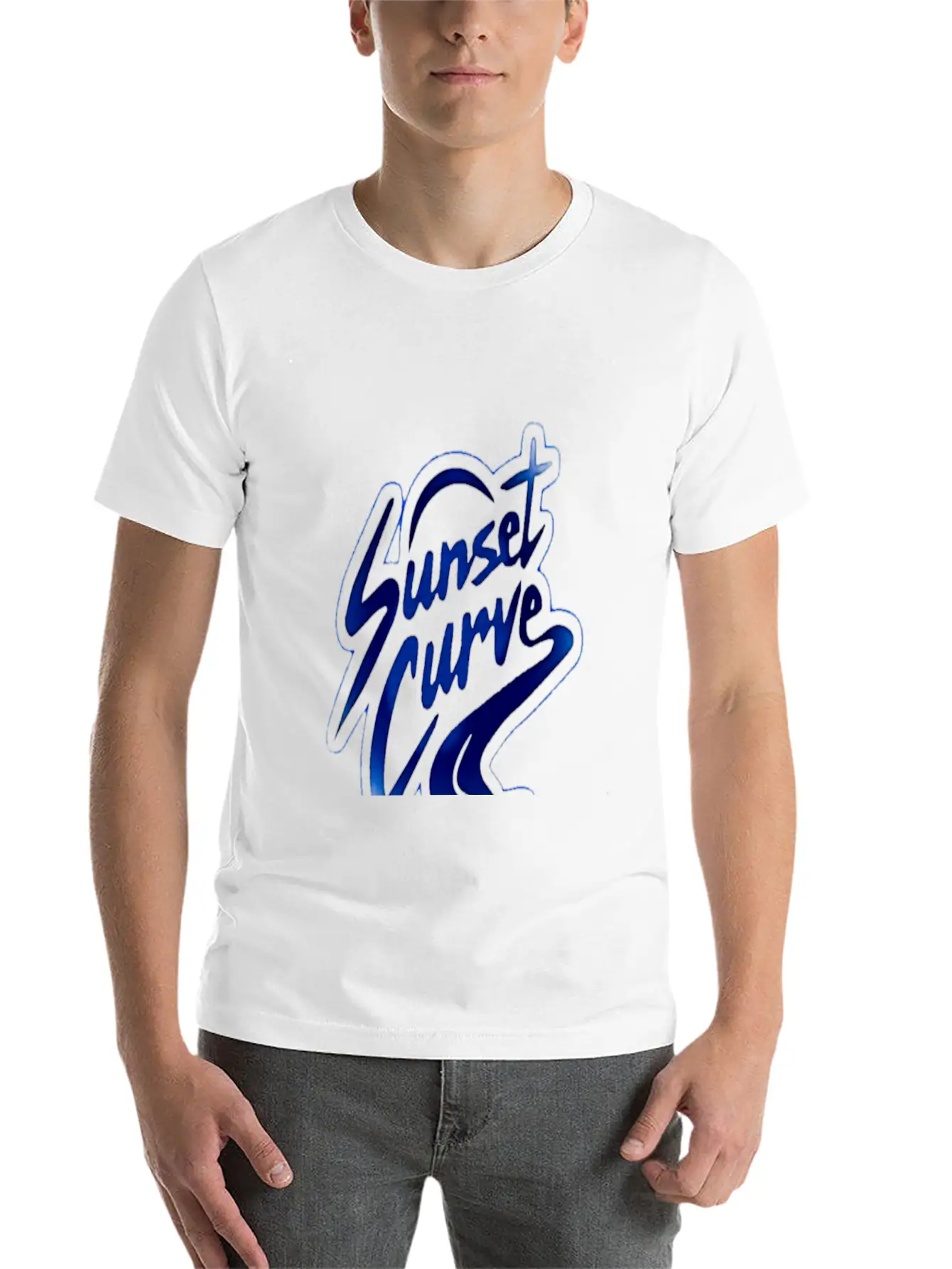 Sunset Curve Unisex Casual T-Shirt – Clean Design For Daily Comfort
