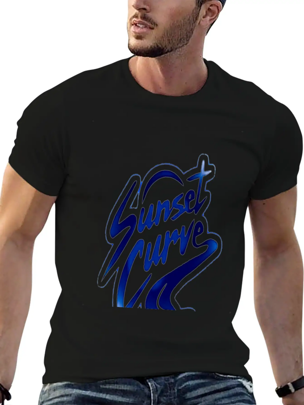 Sunset Curve Unisex Casual T-Shirt – Clean Design For Daily Comfort