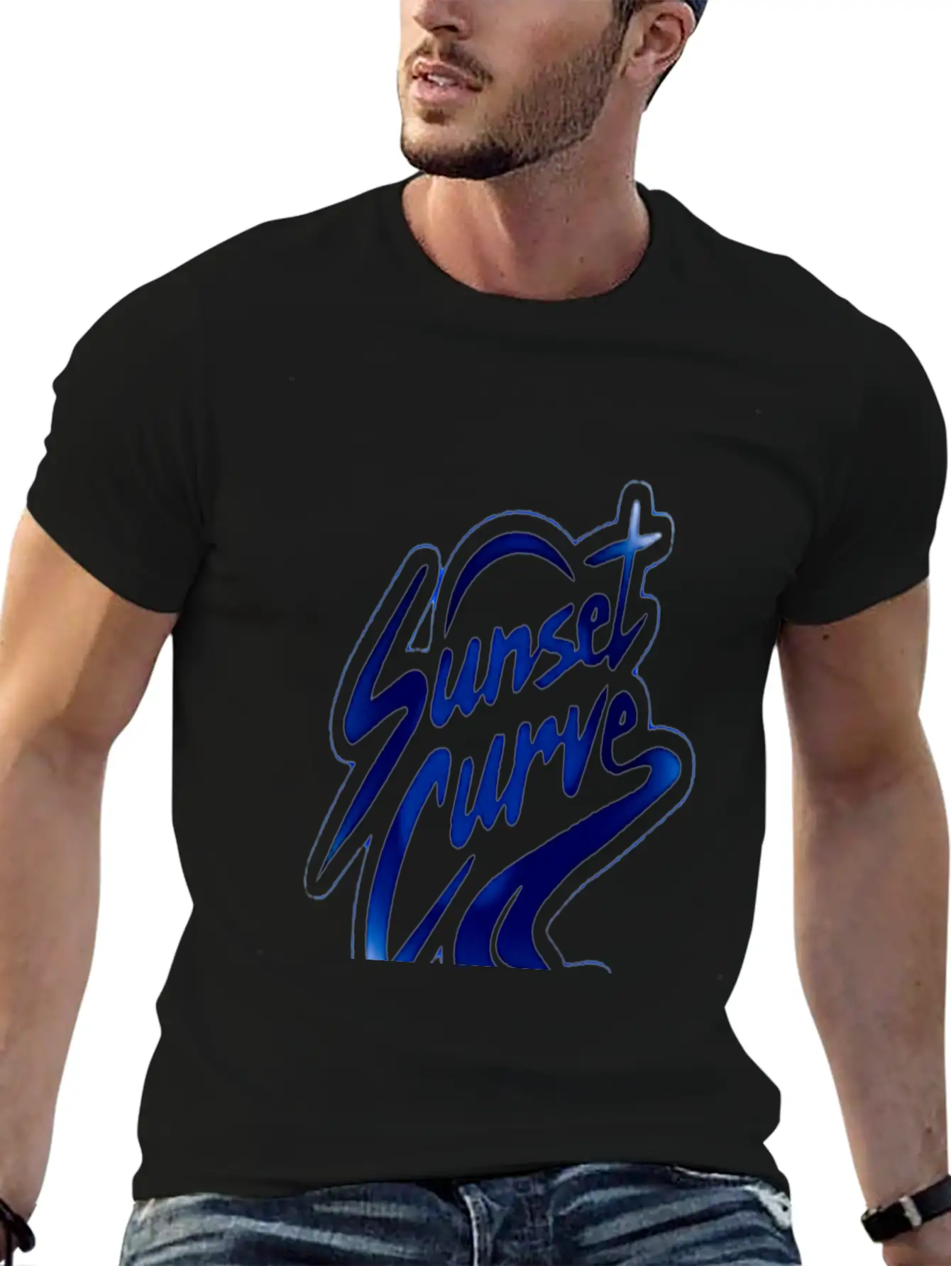 Sunset Curve Unisex Casual T-Shirt – Clean Design For Daily Comfort
