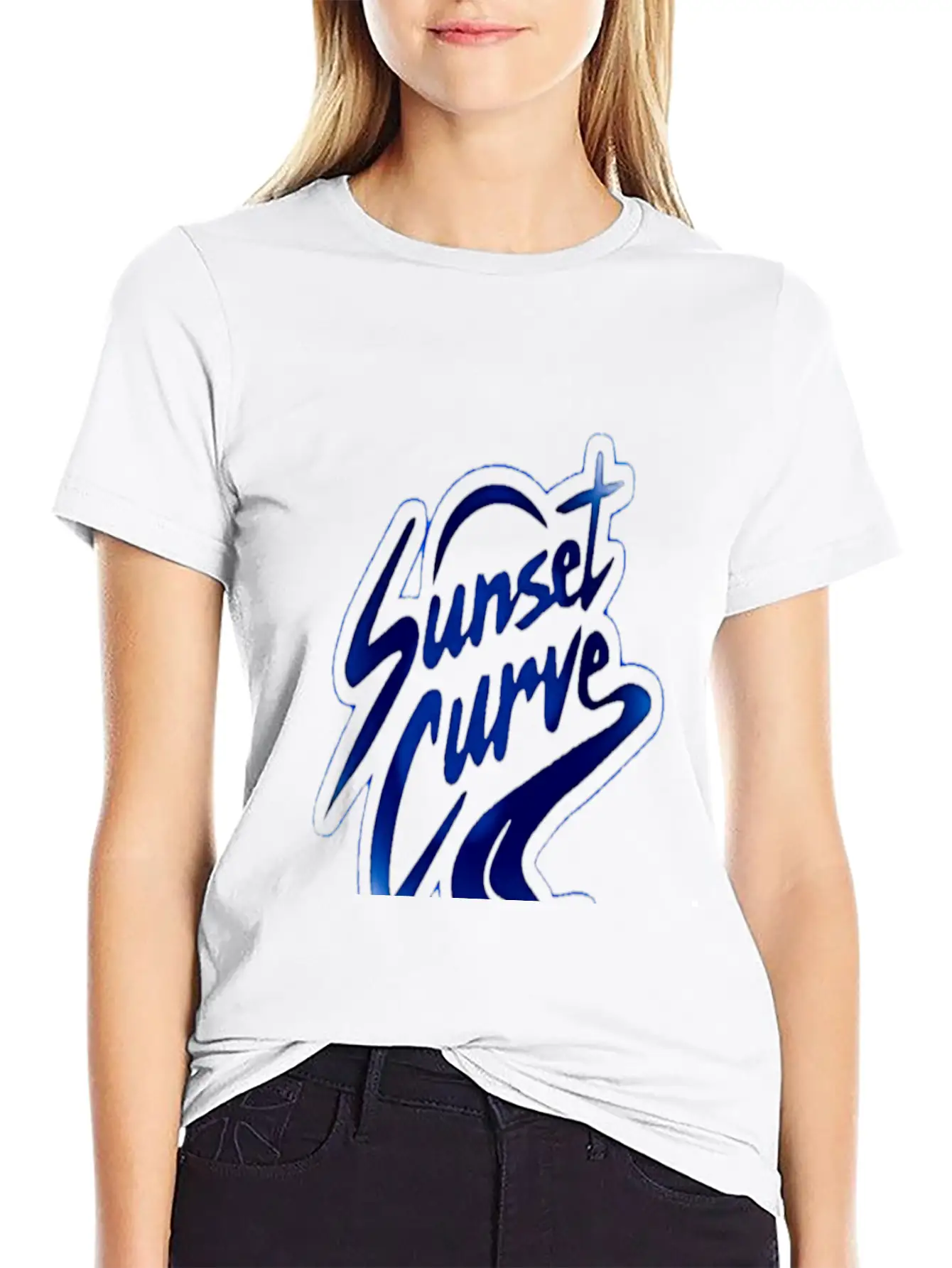 Sunset Curve Unisex Casual T-Shirt – Clean Design For Daily Comfort