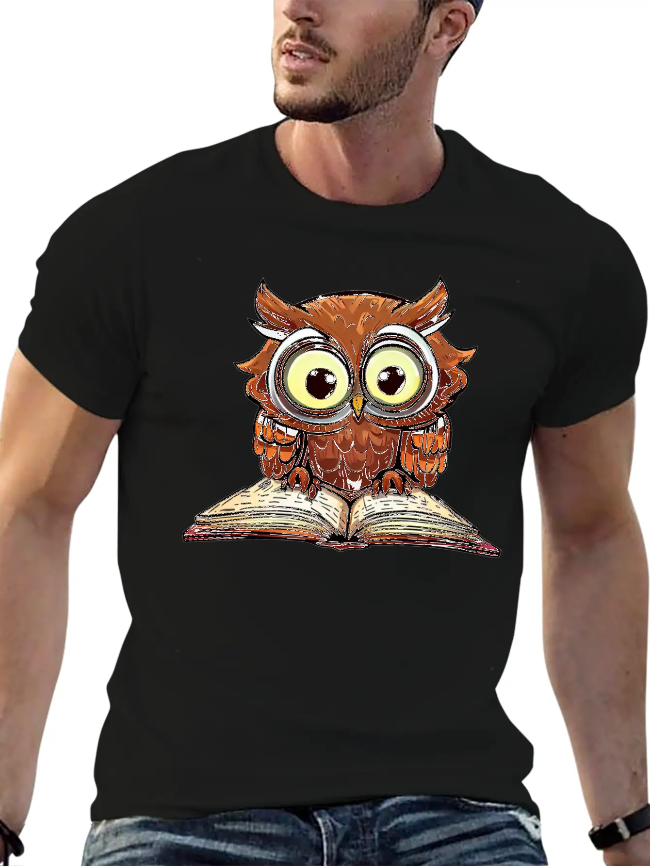 Sunset Design With Brown Bear And Honey Stylish Everyday T-Shirt – Unisex Basic Cotton Tee