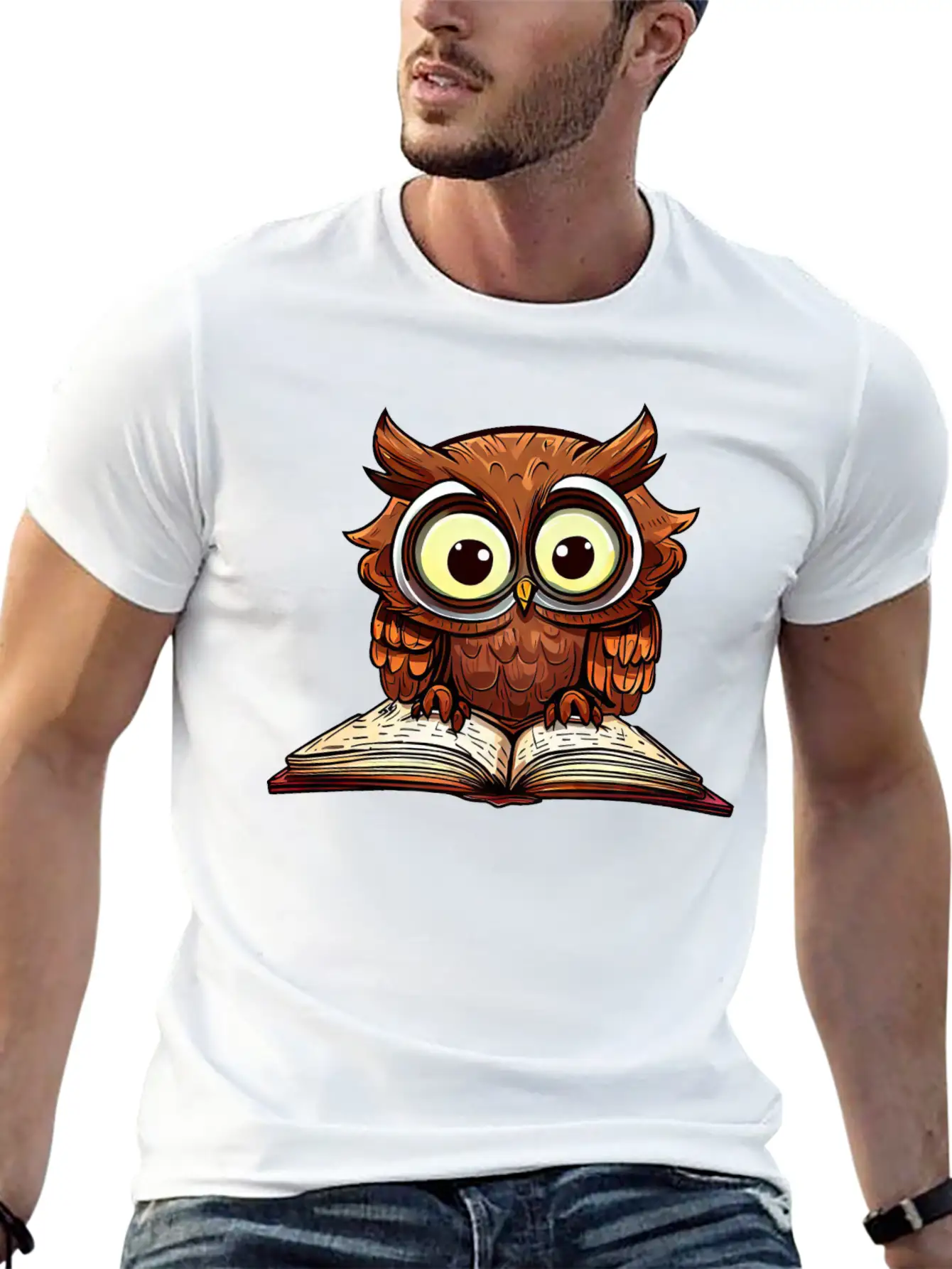Sunset Design With Brown Bear And Honey Stylish Everyday T-Shirt – Unisex Basic Cotton Tee