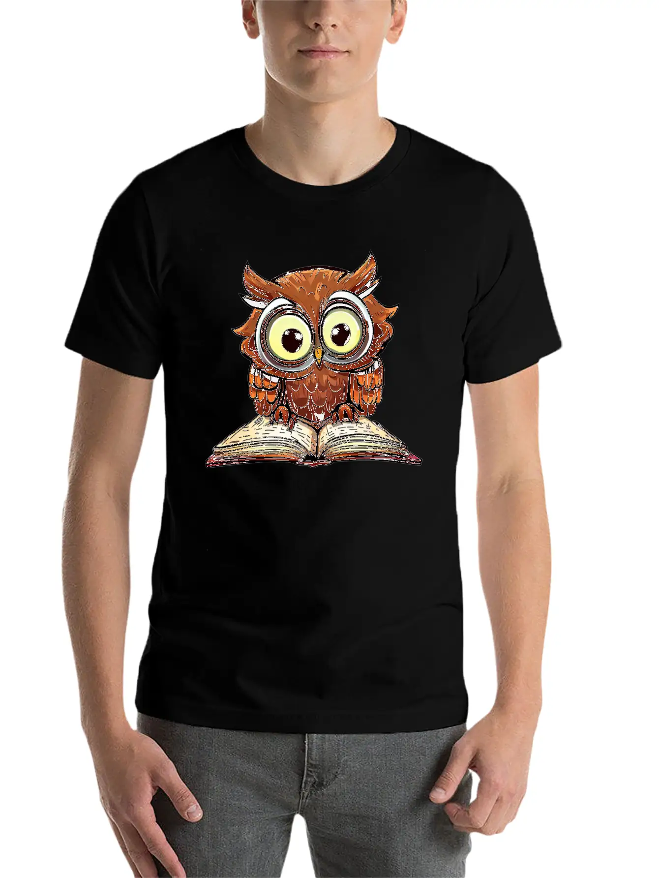 Sunset Design With Brown Bear And Honey Stylish Everyday T-Shirt – Unisex Basic Cotton Tee