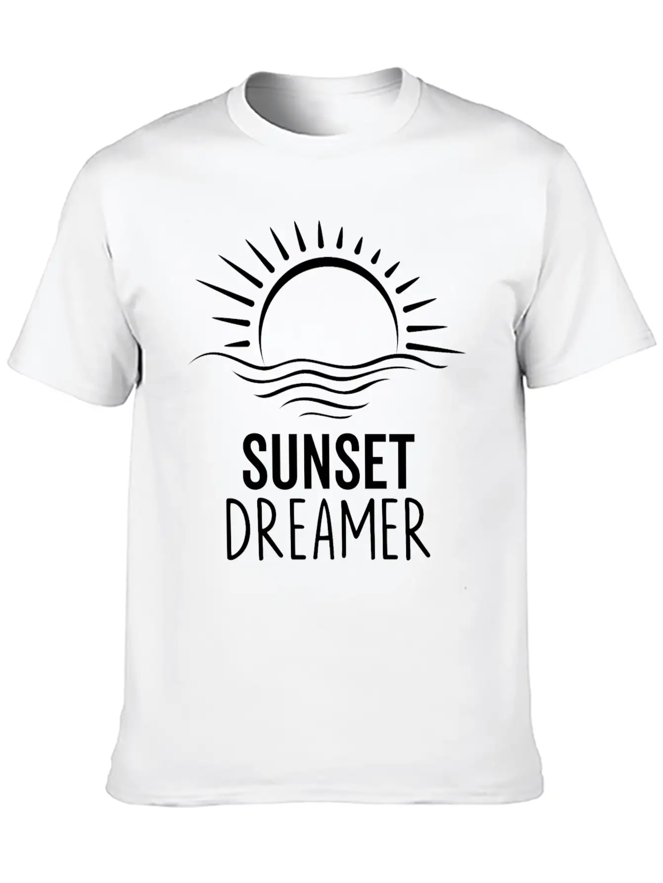 Sunset Dreamer Breathable Soft Cotton T-Shirt – Timeless Casual Look