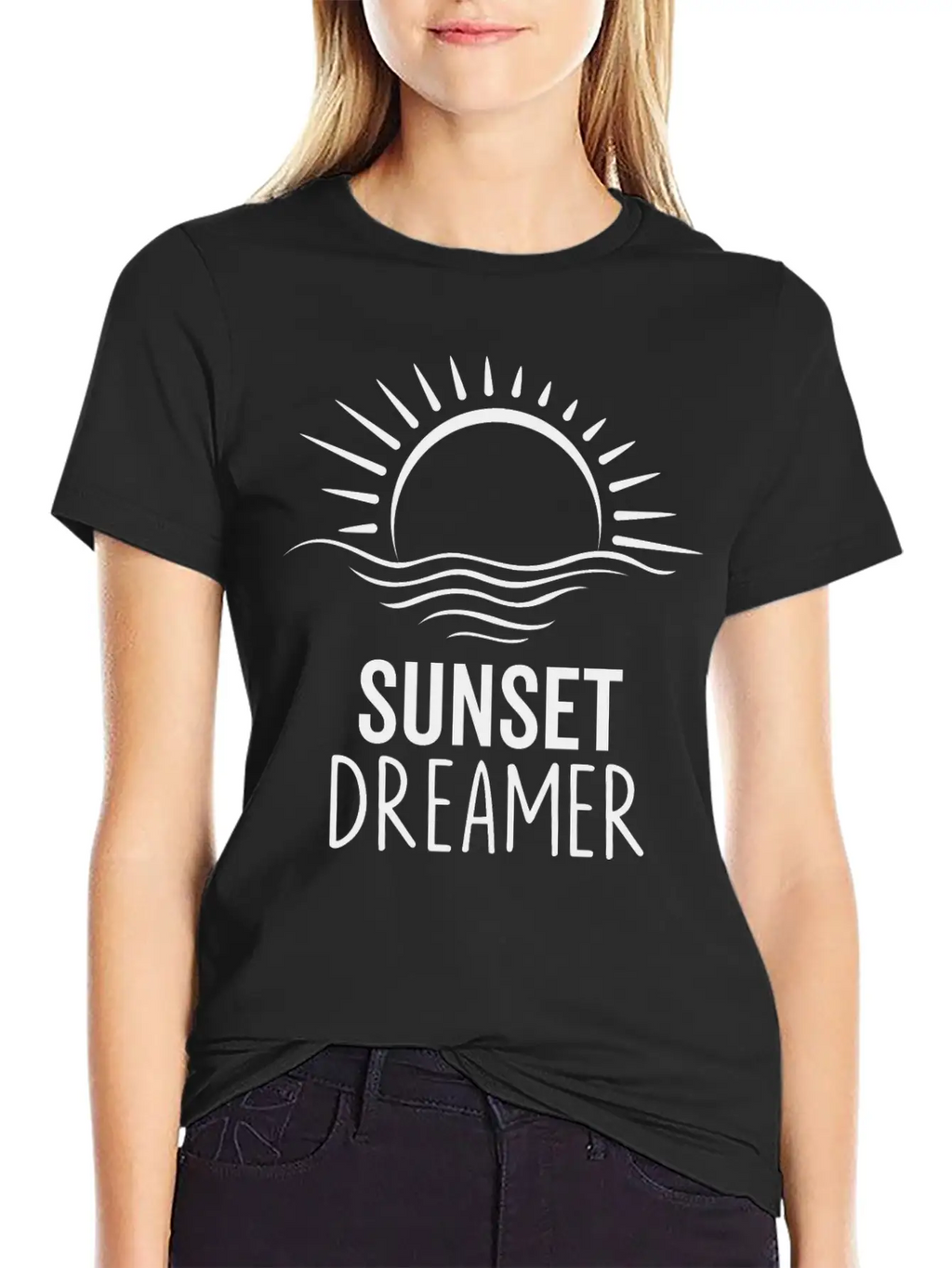 Sunset Dreamer Breathable Soft Cotton T-Shirt – Timeless Casual Look