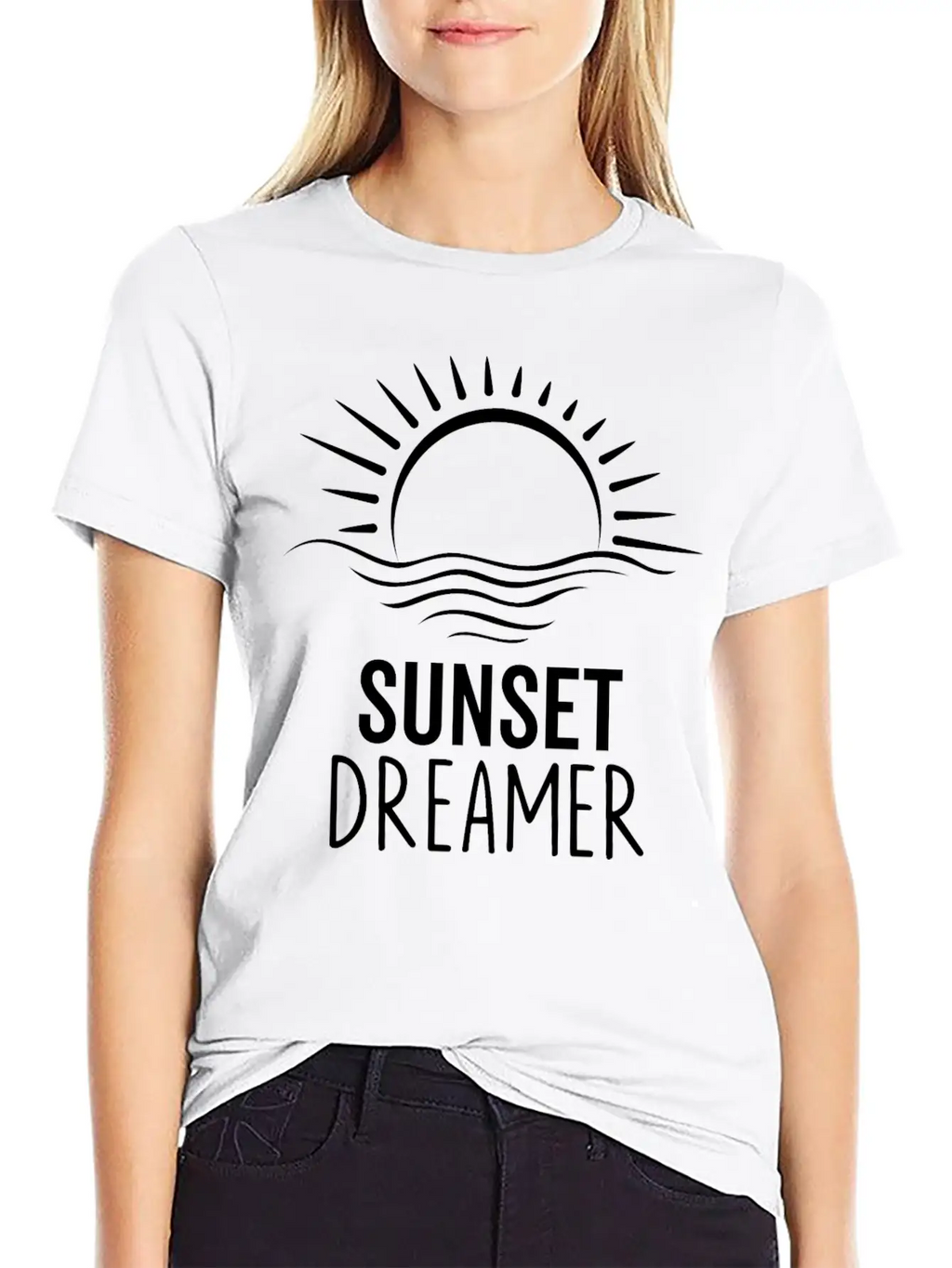 Sunset Dreamer Breathable Soft Cotton T-Shirt – Timeless Casual Look