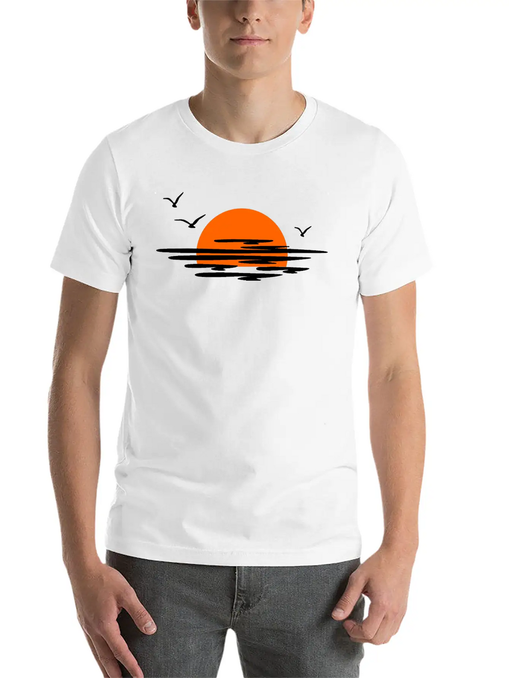 Sunset Essential Cotton Tee For Daily Outfits – Unisex Style