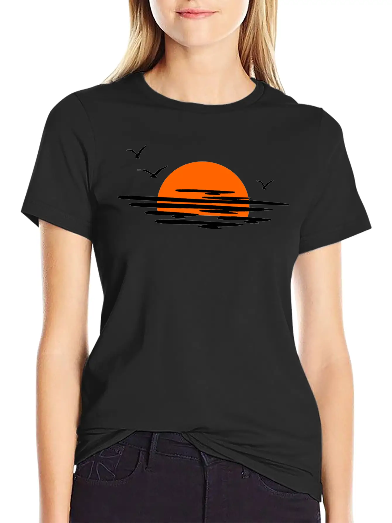 Sunset Essential Cotton Tee For Daily Outfits – Unisex Style