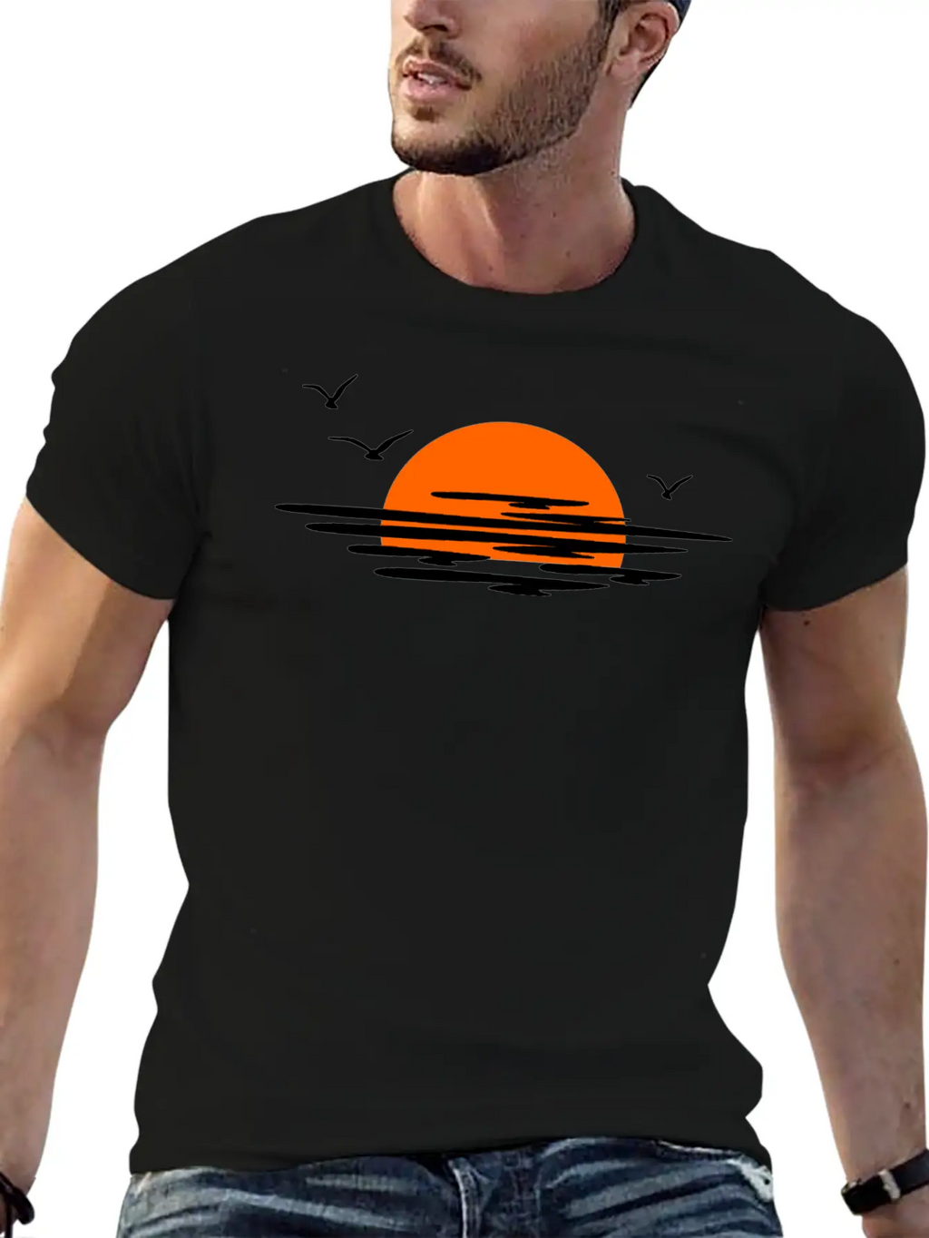 Sunset Essential Cotton Tee For Daily Outfits – Unisex Style