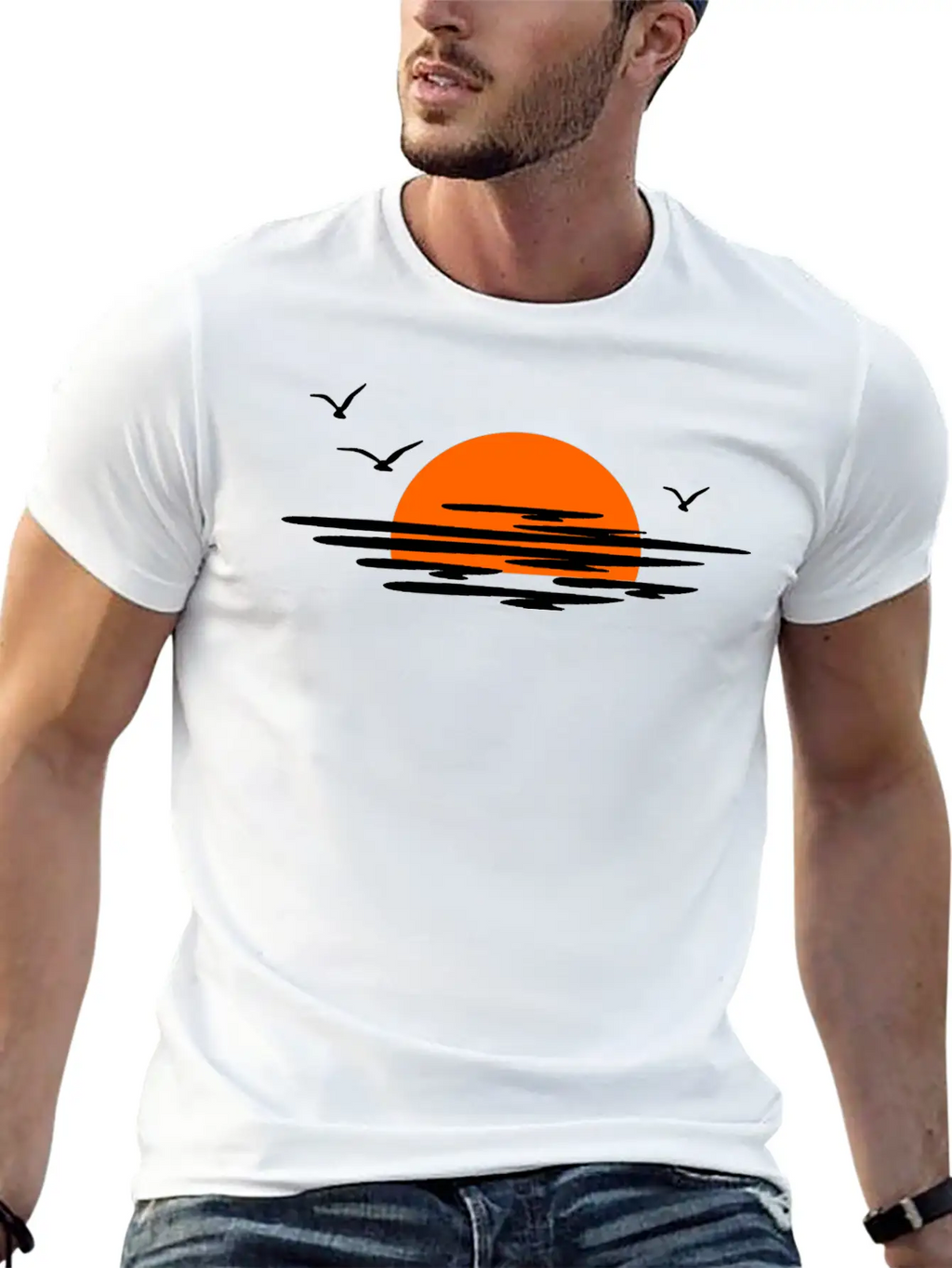 Sunset Essential Cotton Tee For Daily Outfits – Unisex Style