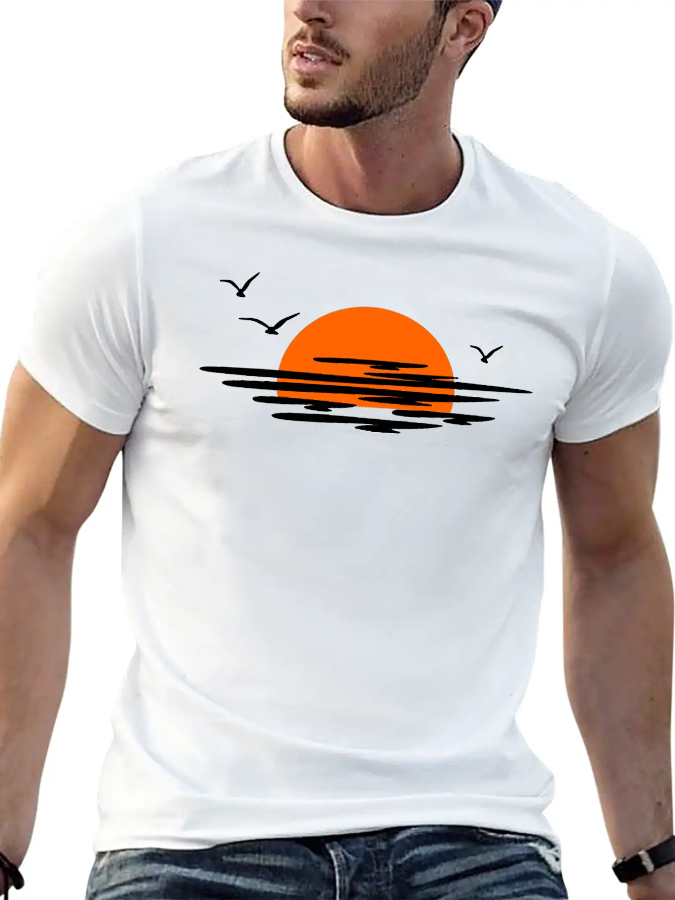 Sunset Essential Cotton Tee For Daily Outfits – Unisex Style