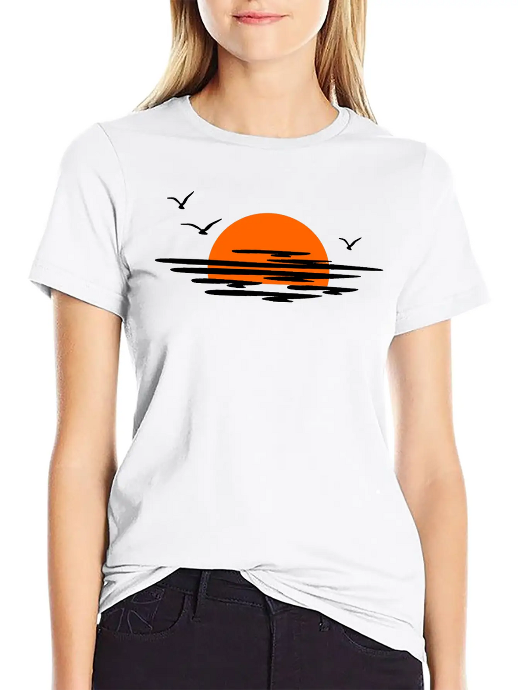 Sunset Essential Cotton Tee For Daily Outfits – Unisex Style