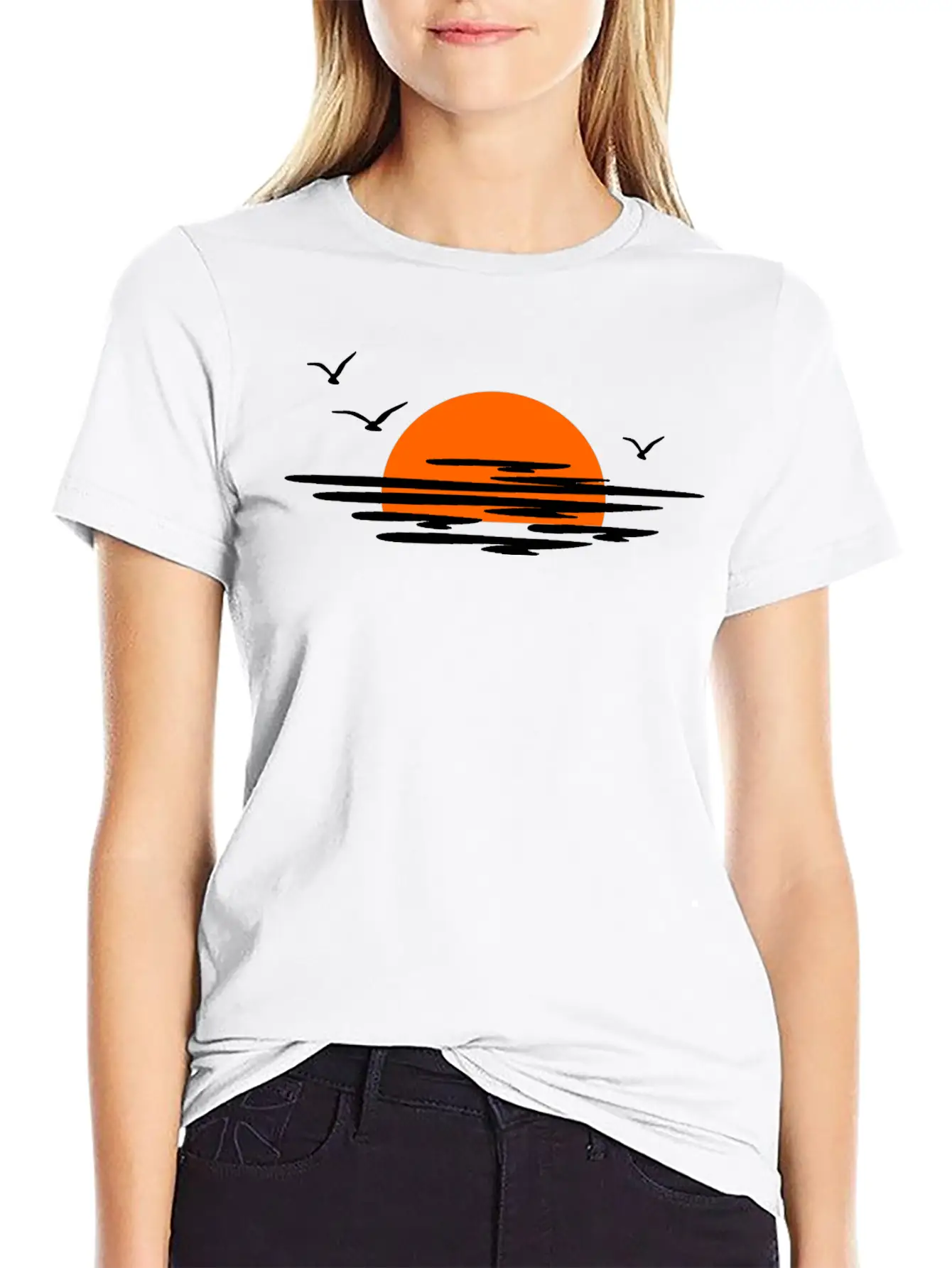 Sunset Essential Cotton Tee For Daily Outfits – Unisex Style