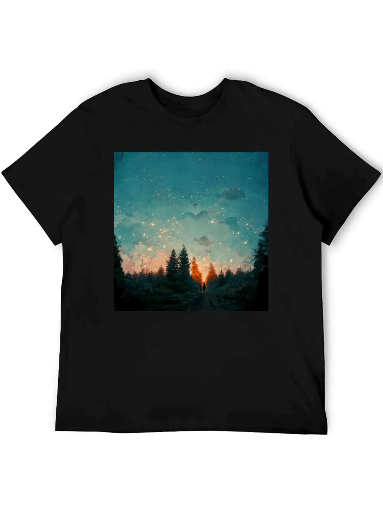 Sunset In The Forest Unisex Casual T-Shirt – Clean Design For Daily Comfort
