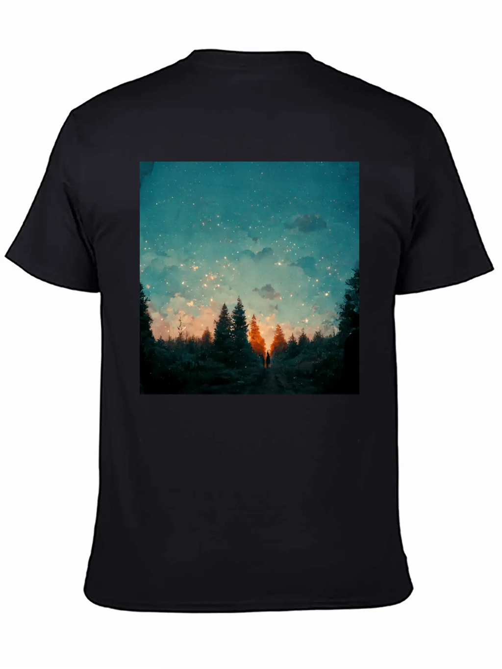 Sunset In The Forest Unisex Casual T-Shirt – Clean Design For Daily Comfort