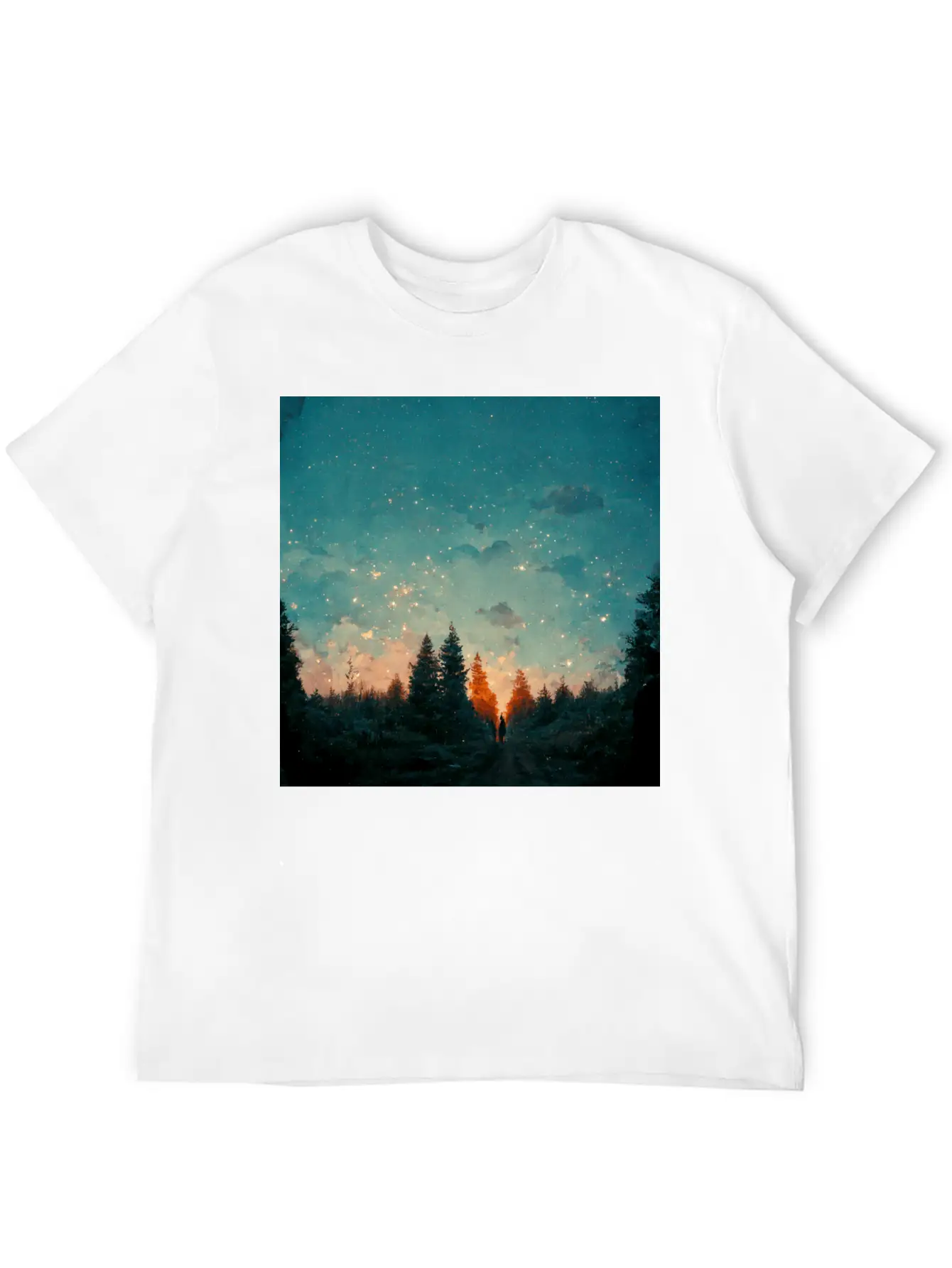 Sunset In The Forest Unisex Casual T-Shirt – Clean Design For Daily Comfort