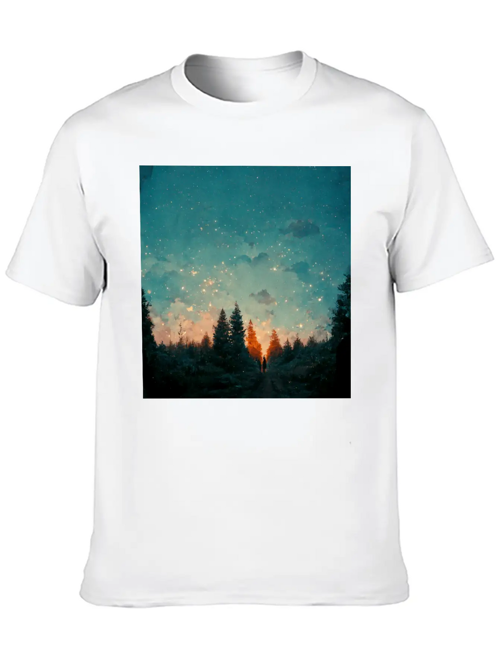 Sunset In The Forest Unisex Casual T-Shirt – Clean Design For Daily Comfort