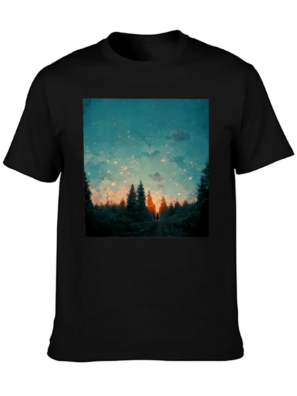 Sunset In The Forest Unisex Casual T-Shirt – Clean Design For Daily Comfort