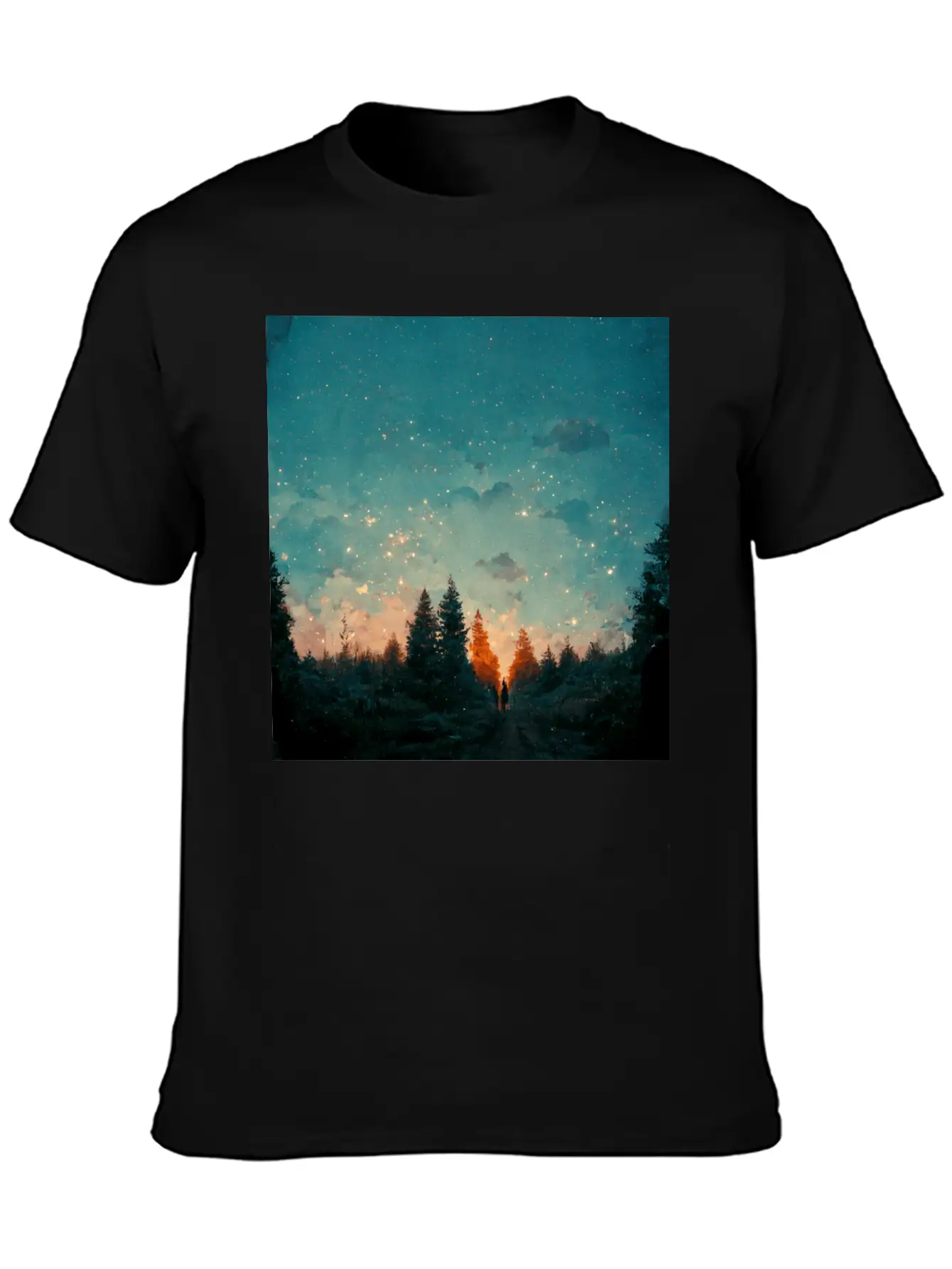 Sunset In The Forest Unisex Casual T-Shirt – Clean Design For Daily Comfort