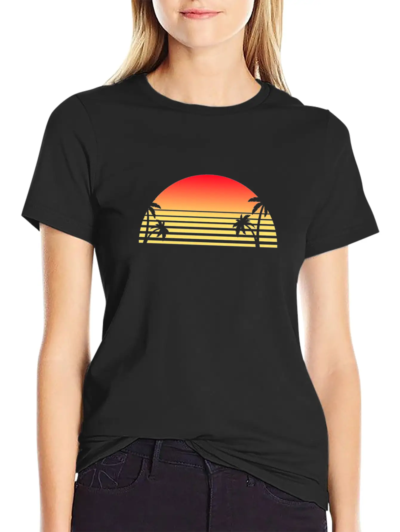 Sunset Unisex Short Sleeve Soft Cotton T-Shirt – Casual Everyday Wear