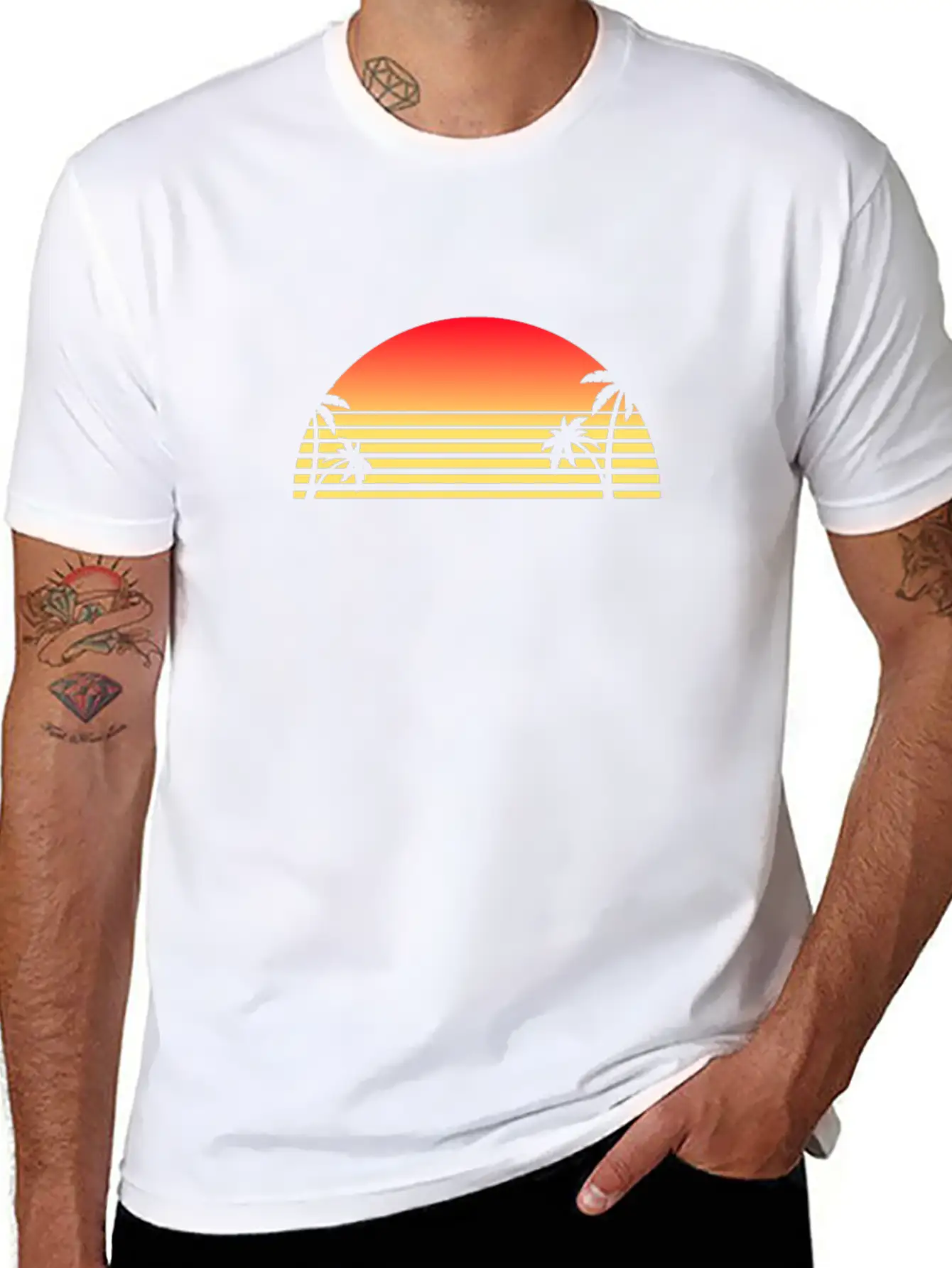 Sunset Unisex Short Sleeve Soft Cotton T-Shirt – Casual Everyday Wear