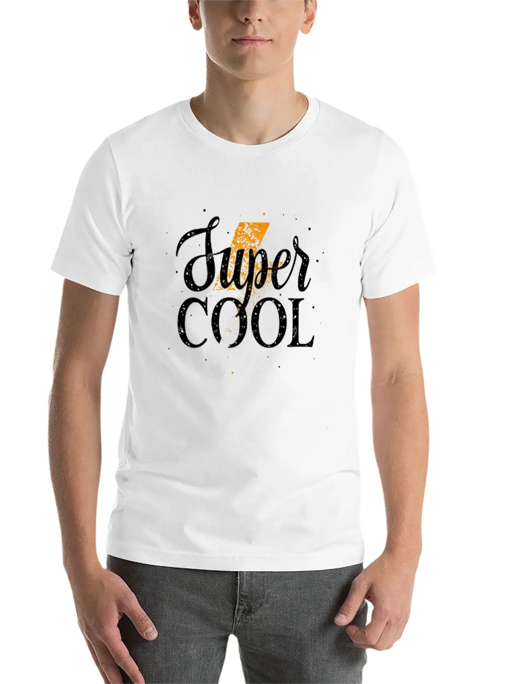 Super Cool Golden Lightning Vector Design Unisex Casual T-Shirt – Clean Design For Daily Comfort