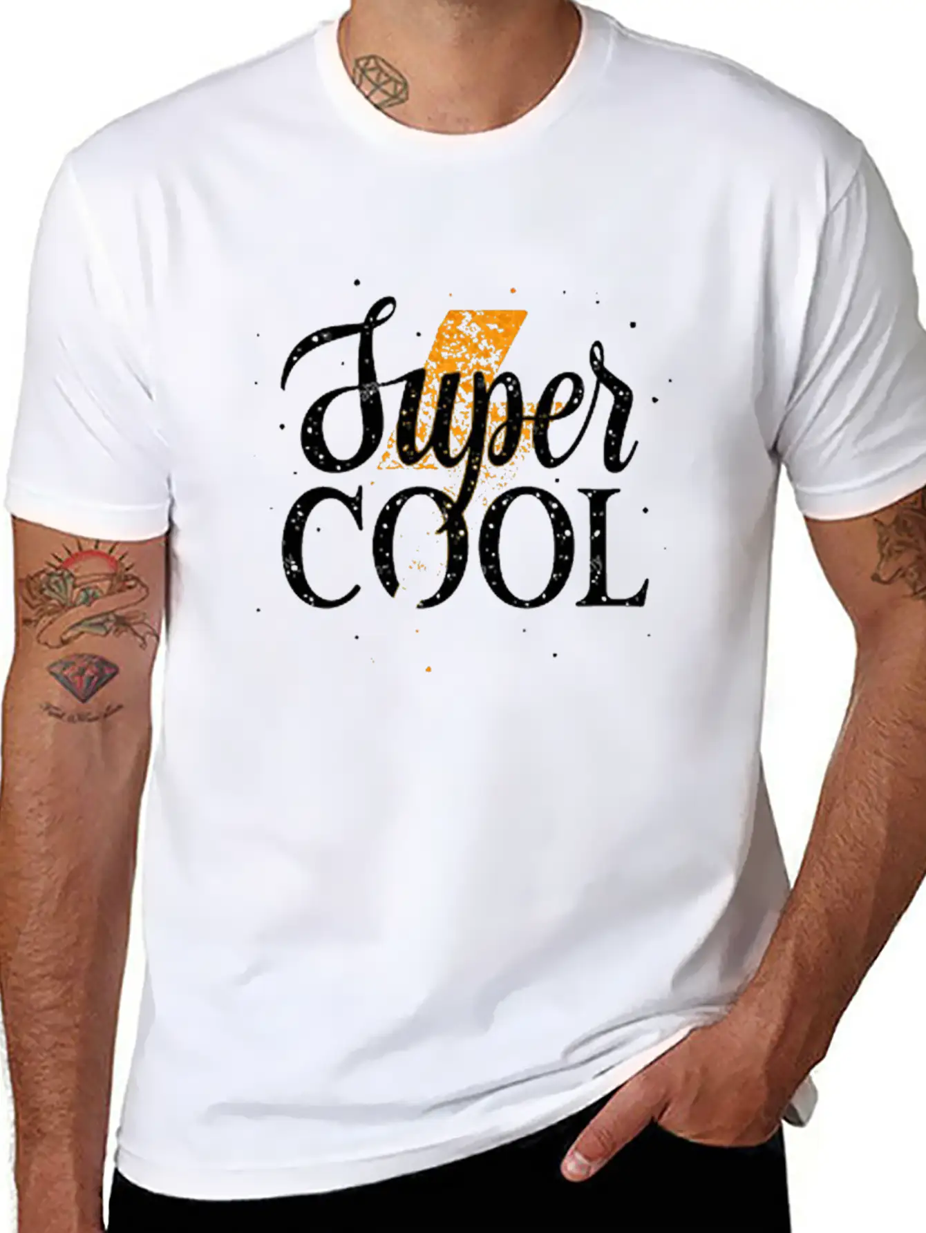 Super Cool Golden Lightning Vector Design Unisex Casual T-Shirt – Clean Design For Daily Comfort