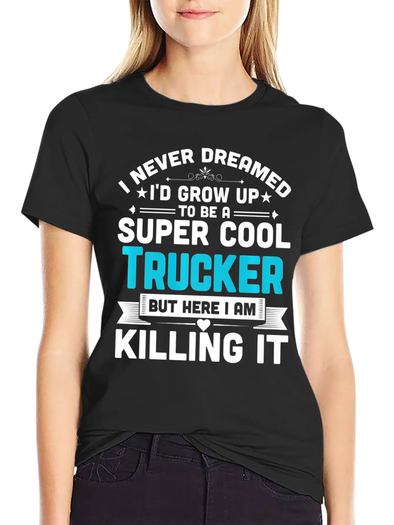 Super Cool Trucker T Shirt Funny Truck Driver Casual Graphic T-Shirt – Simple And Comfortable Daily Wear